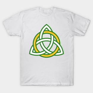 Irish Green Triquetra with Gold Ring T-Shirt